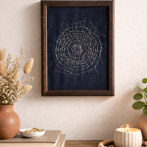 Obraz Pajęczyna, Obrazek haftowany