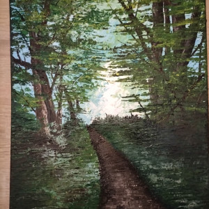 Obraz ręcznie malowany "las"