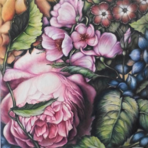 Obraz "Róże" na płótnie 100x100 cm