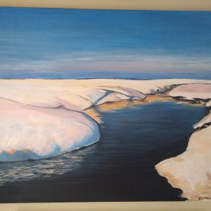 Obraz według Julian Fałat "Śniegi"