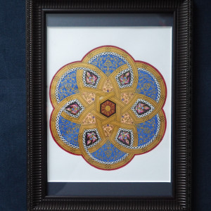 obrazek ręcznie malowana mandala GOLD