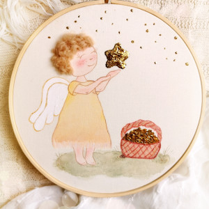 obrazek z aniołem stróżem pamiątka narodzin chrztu