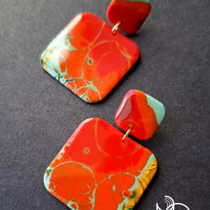 ogniste materie no4 - kolczyki