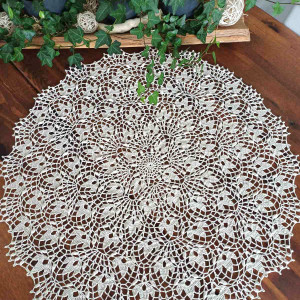 Okrągła serwetka szydełkowa 60cm