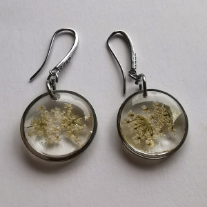 Okrągłe kolczyki wiszące dzika marchew