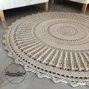 Okrągły dywan ze sznurka o średnicy 140 cm