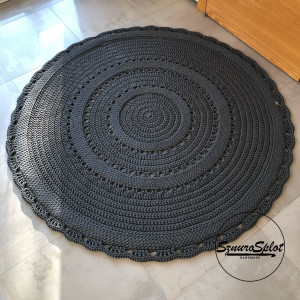 Okrągły dywan ze sznurka o średnicy 150 cm