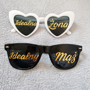 Okulary na wesele, ślub fotobudka, dla fotografa do zdjęć, mąż i żona