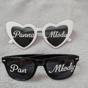 Okulary Panna Młoda, Pan Młody, ślub fotobudka, dla fotografa do zdjęć