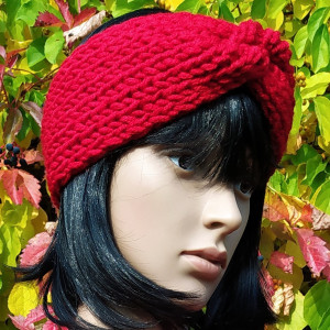 Opaska czerwona typu turban