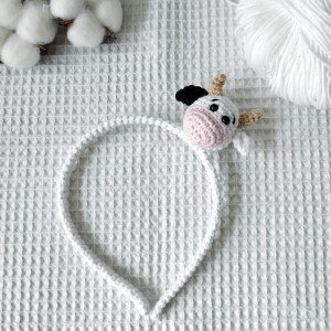 opaska do włosów krowa, krówka, byczek