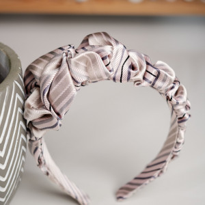 Opaska jedwabna połyskujące szarości - upcykling