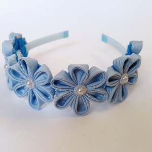 Opaska niebieskie kwiaty