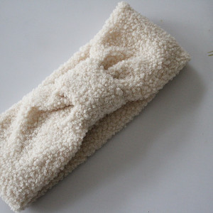 Opaska pastylka baranek boucla rozmiary kość słoniowa