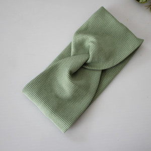 Opaska przeplatana prążek brudna mięta rozmiary