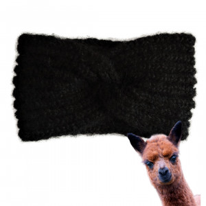 Opaska z alpaki i wełny merino – ciepła, puszysta, lekka, niegryząca