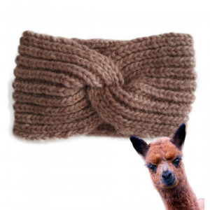 Opaska z alpaki i wełny merino – miękka, ciepła, puszysta, niegryząca