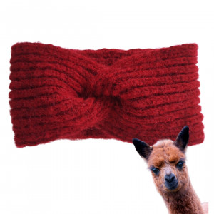 Opaska z alpaki i wełny merino – puszysta, miękka, ciepła, niegryząca