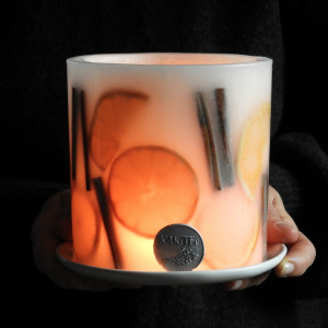 Otulenie - lampion z ceramiczną podstawką