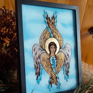 outlet Obraz na szkle Anioł Miłości Serafin