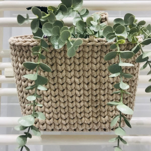 Owalny kosz,organizer do pow. z drewnianymi guzikami,22x13x18...