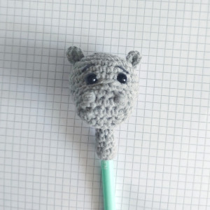 Ozdoba na ołówek hipopotam, hipcio