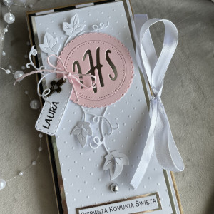 Ozdobne pudełko komunijne! Gotówka! Upominek! Bilety!