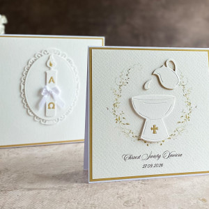 Pamiątka chrztu, kartka z pudełkiem i kopertą,  56A