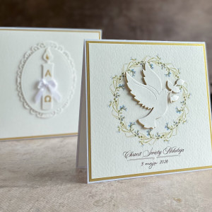 Pamiątka chrztu, kartka z pudełkiem i kopertą,  72