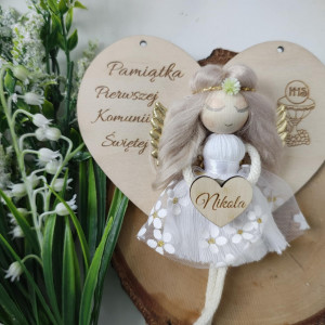 pamiątka komunii świętej aniołek anioł handmade
