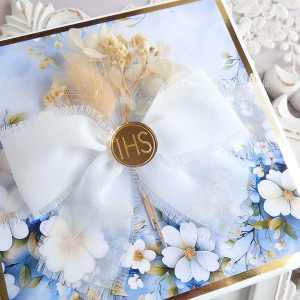 Pamiątka komunijna w drewnianym pudełku 615