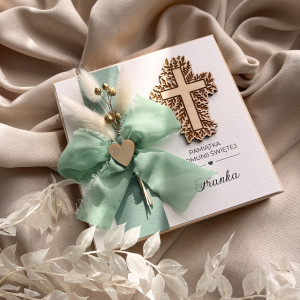 Pamiątka Pierwszej Komunii Świętej - drewniana nr 5