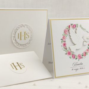 Pamiątka Pierwszej Komunii w pudełku z kopertą, 15A