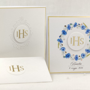 Pamiątka Pierwszej Komunii w pudełku z kopertą, 38A