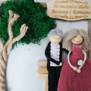 pamiątka rocznica ślubu ramka laleczki