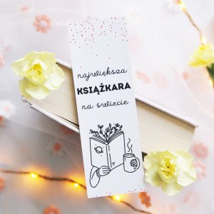 Papierowa zakładka do książki Największa książkara | Na prezent
