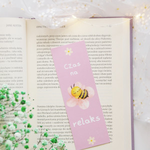 Papierowa zakładka do książki Pszczółka | Prezent dla książkary