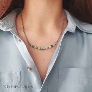 Pastelowy naszyjnik - seledynowy amazonit