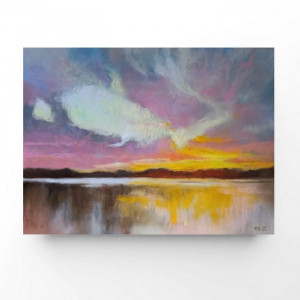 Pejzaż-  18 /24 cm rysunek - pastelami suchymi.