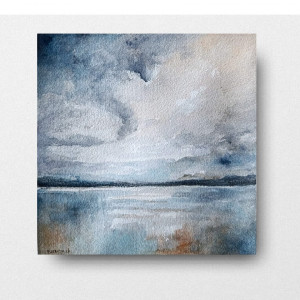 Pejzaż 2-akwarela formatu-20/20 cm