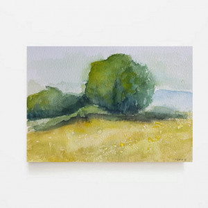 Pejzaż 2- akwarela formatu A5.