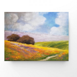 Pejzaż 2-rysunek   18/24 cm pastele...