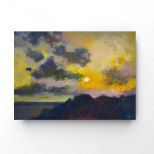 Pejzaż 2 -rysunek  18/24 cm rysunek,pastele suche.