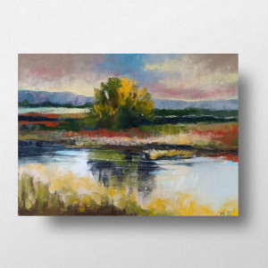 Pejzaż 2-rysunek - 18/24 cm rysunek, pastele suche.