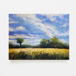 Pejzaż 2-rysunek   18x24 cm pastele suche..