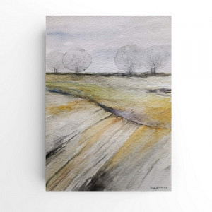 Pejzaż 22-akwarela formatu -A5.