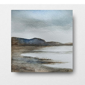 Pejzaż 3-akwarela formatu 15x15 cm