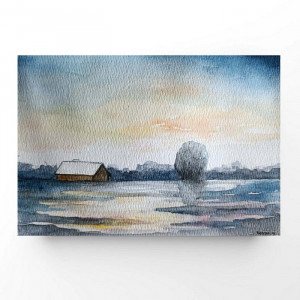 Pejzaż 3 -akwarela formatu A5