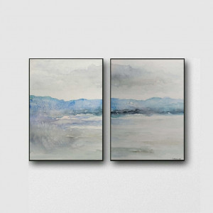 Pejzaż 3-dwie akwarele