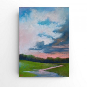 Pejzaż 3-rysunek - 24/18 cm rysunek, pastele suche.